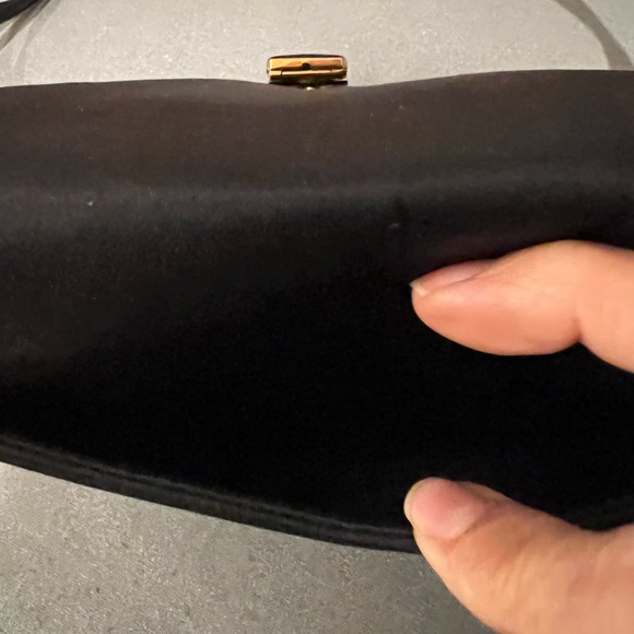 Judith Leiber for Bonwit Teller Vintage Black Satin Mini Evening Bag - Picture 3 of 12